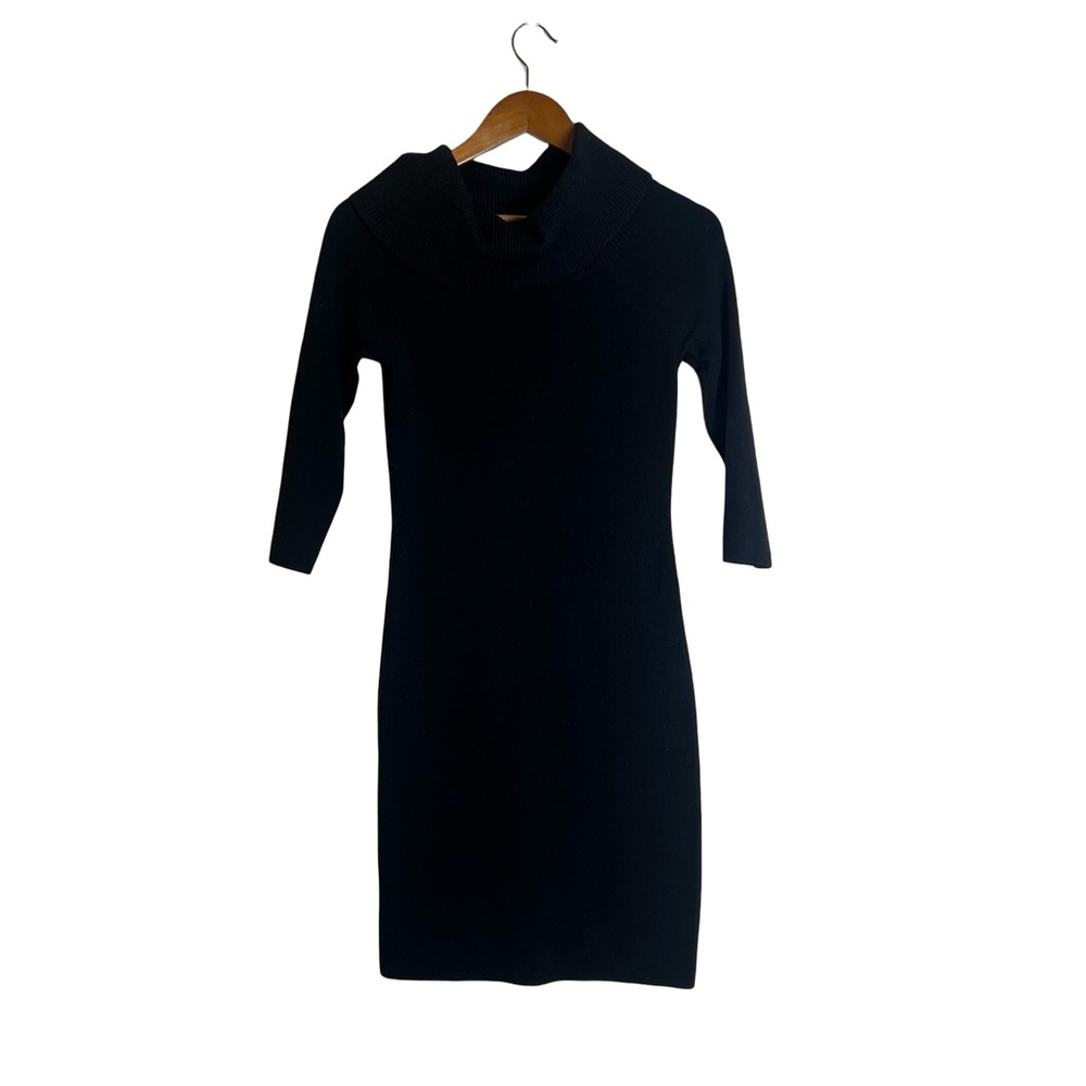 Ann Taylor black merino wool blend sweater dress. Size x small